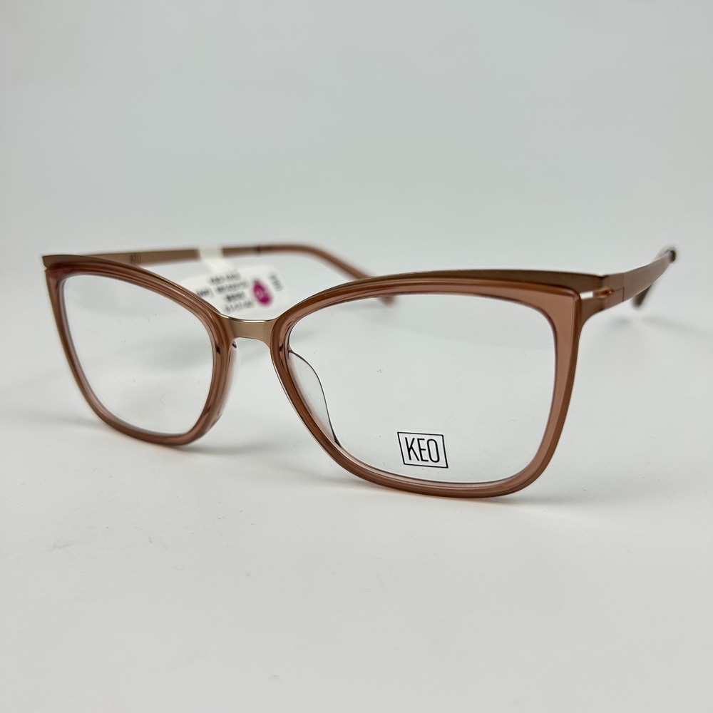Keo Kris 661420123 Women's Eyeglasses Frame Nude Metal Cat Eye 51-17-140 mm